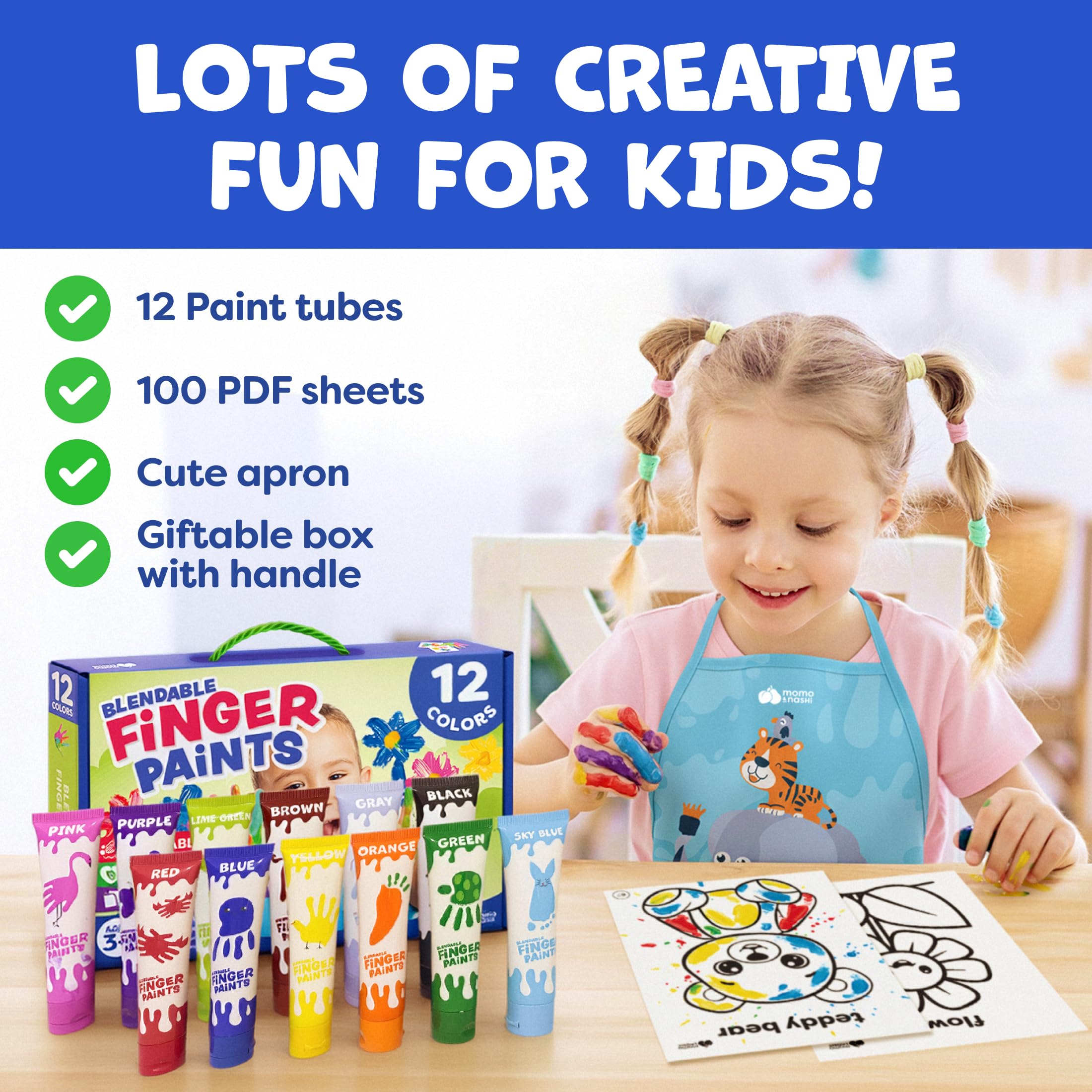 Momo & Nashi non-toxic, baby-safe ingredients provide peace of mind during art time