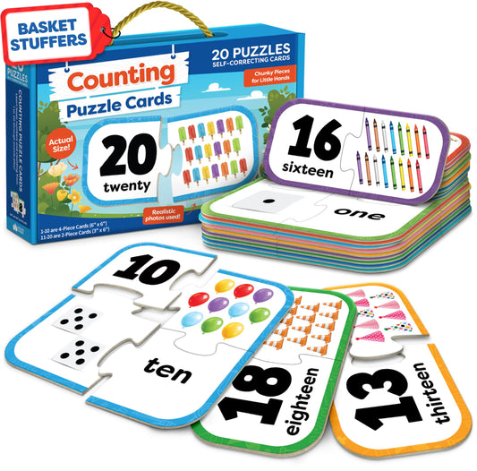 Momo & Nashi number puzzle set with interlocking joints for independent learning.