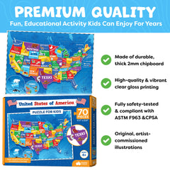 Momo and Nashi states capitals map puzzle helps kids learn locations and capitals.