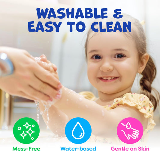 Momo & Nashi toddler arts and crafts kit with vibrant patterns.