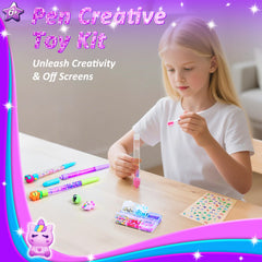 MOMUSE DIY pen making kit decorative set with sequins and butterfly sticker sparks imagination