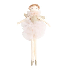 MON AMI Angel stuffed doll face showcases ultra-soft pink plush for gentle play.