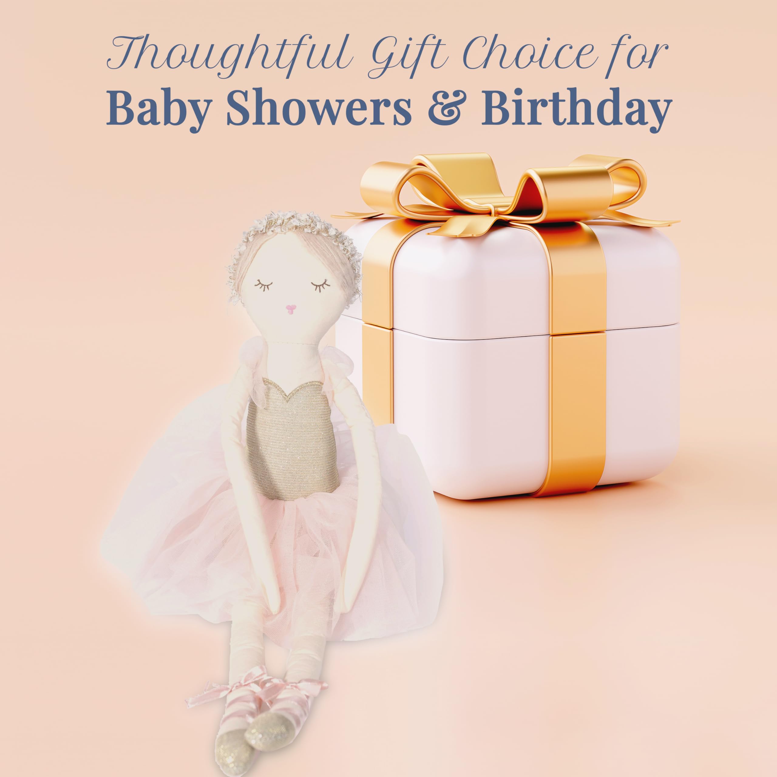 MON AMI Ballerina doll 20-inch size is easy to hug and display.