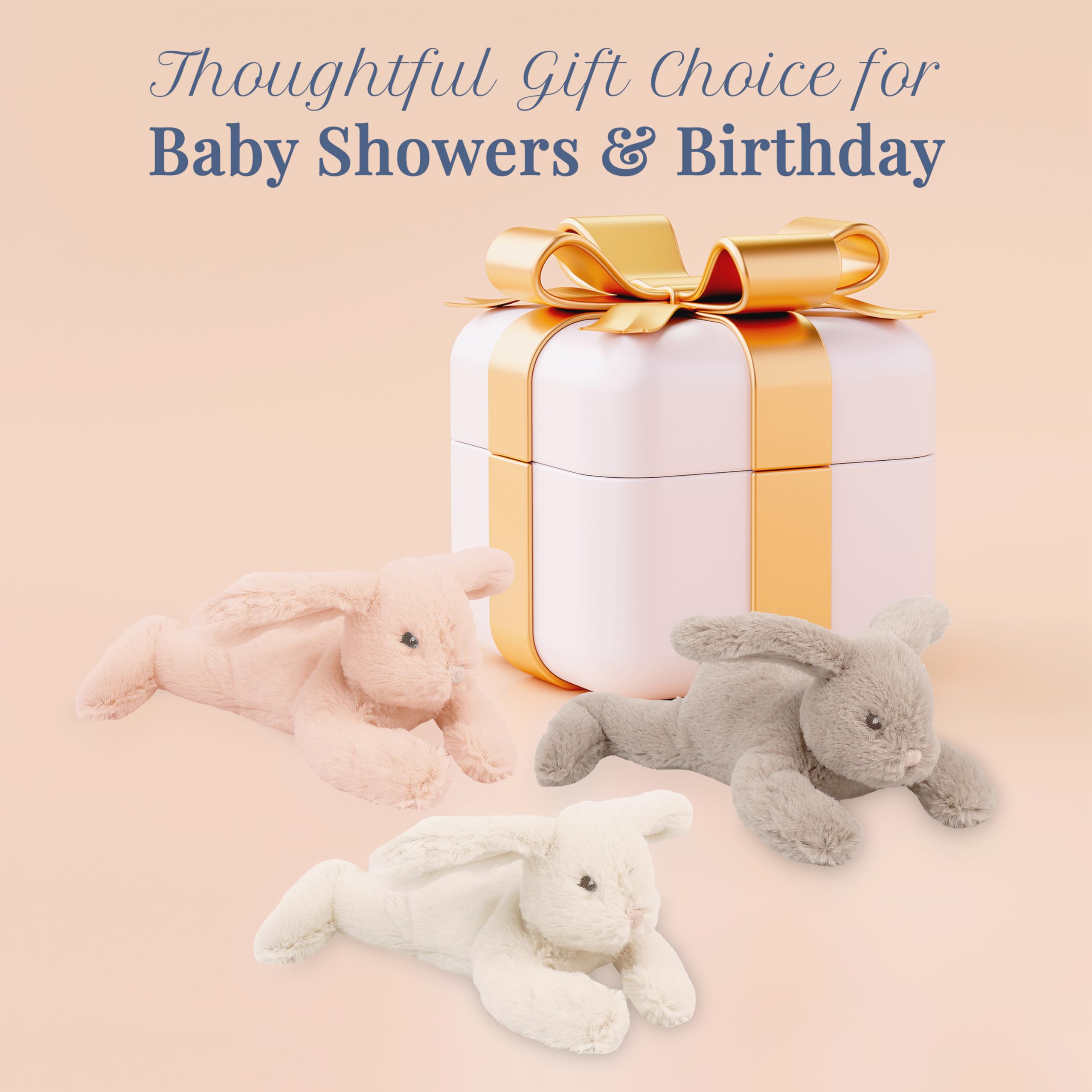 MON AMI Button Bunny Plush fabric is easy to care for with spot-cleaning.