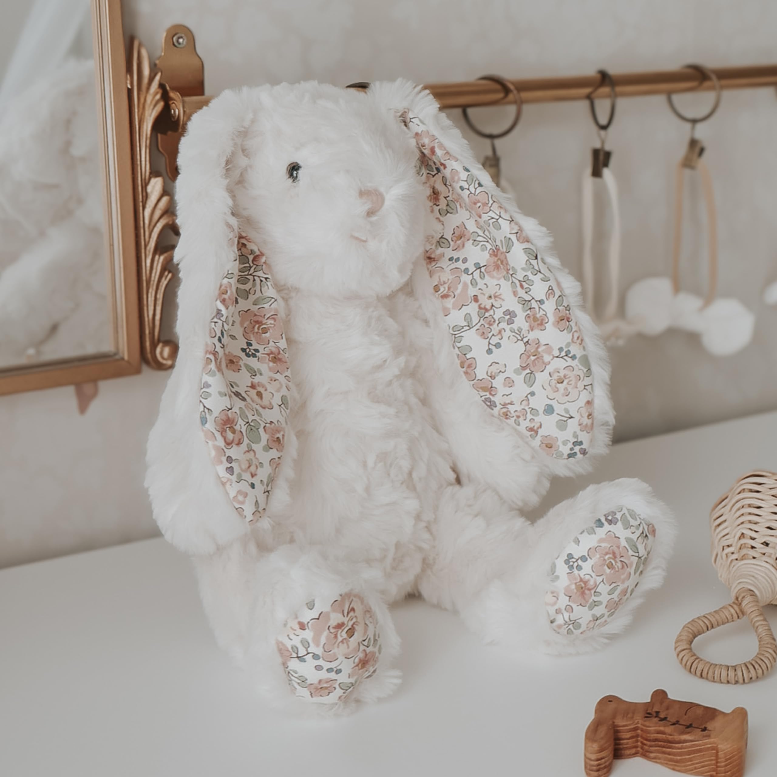 MON AMI Faith bunny cuddly companion for bedtime stories and hugs.