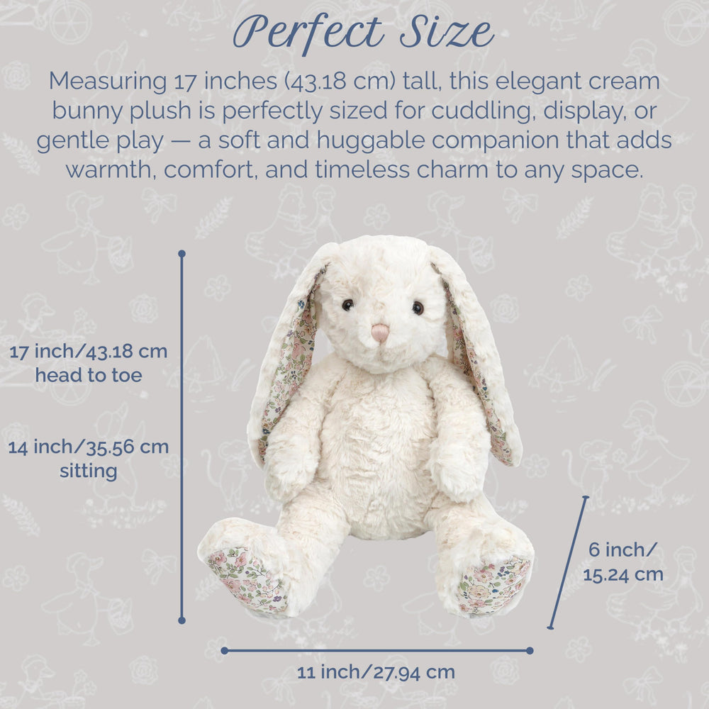 Velvety cream fur enhances warmth and comfort during bedtime routines