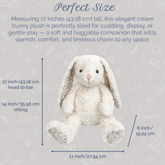 Velvety cream fur enhances warmth and comfort during bedtime routines