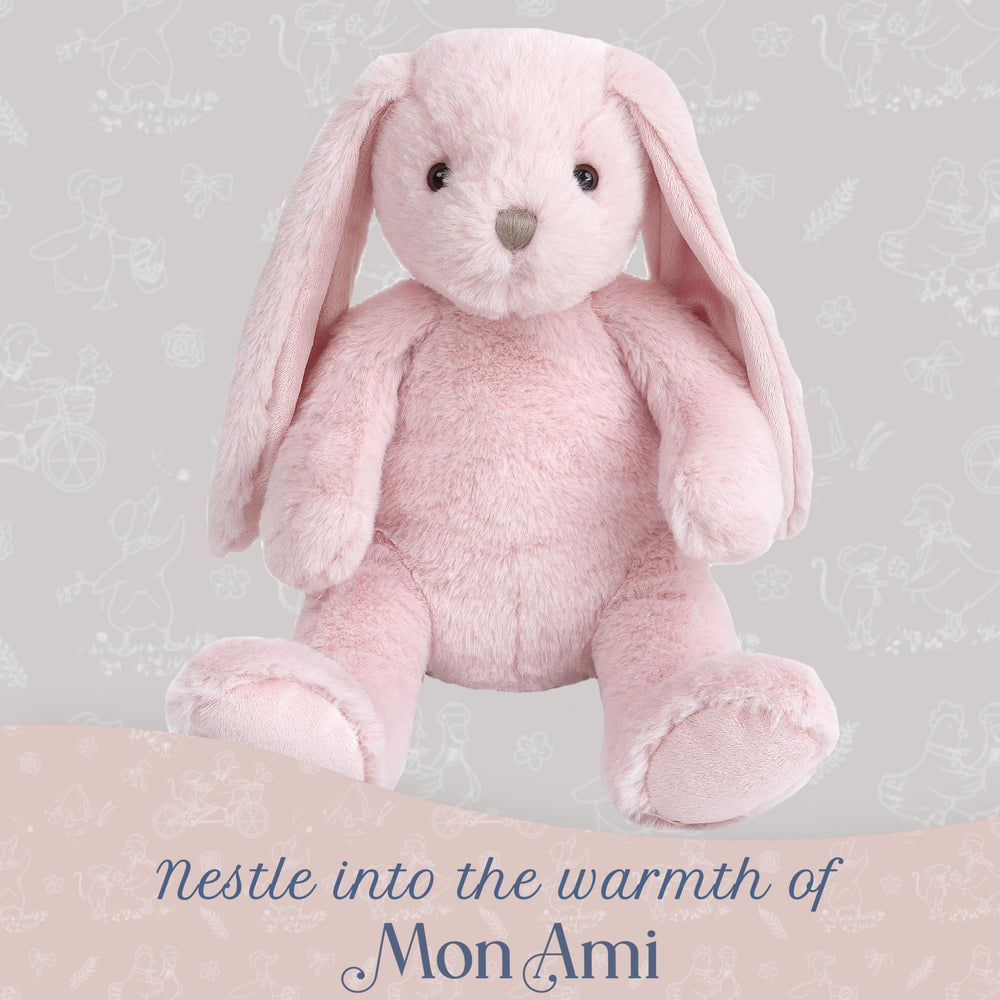 MON AMI Rosie Bunny plush with floppy ears invites gentle hugs and imaginative play.