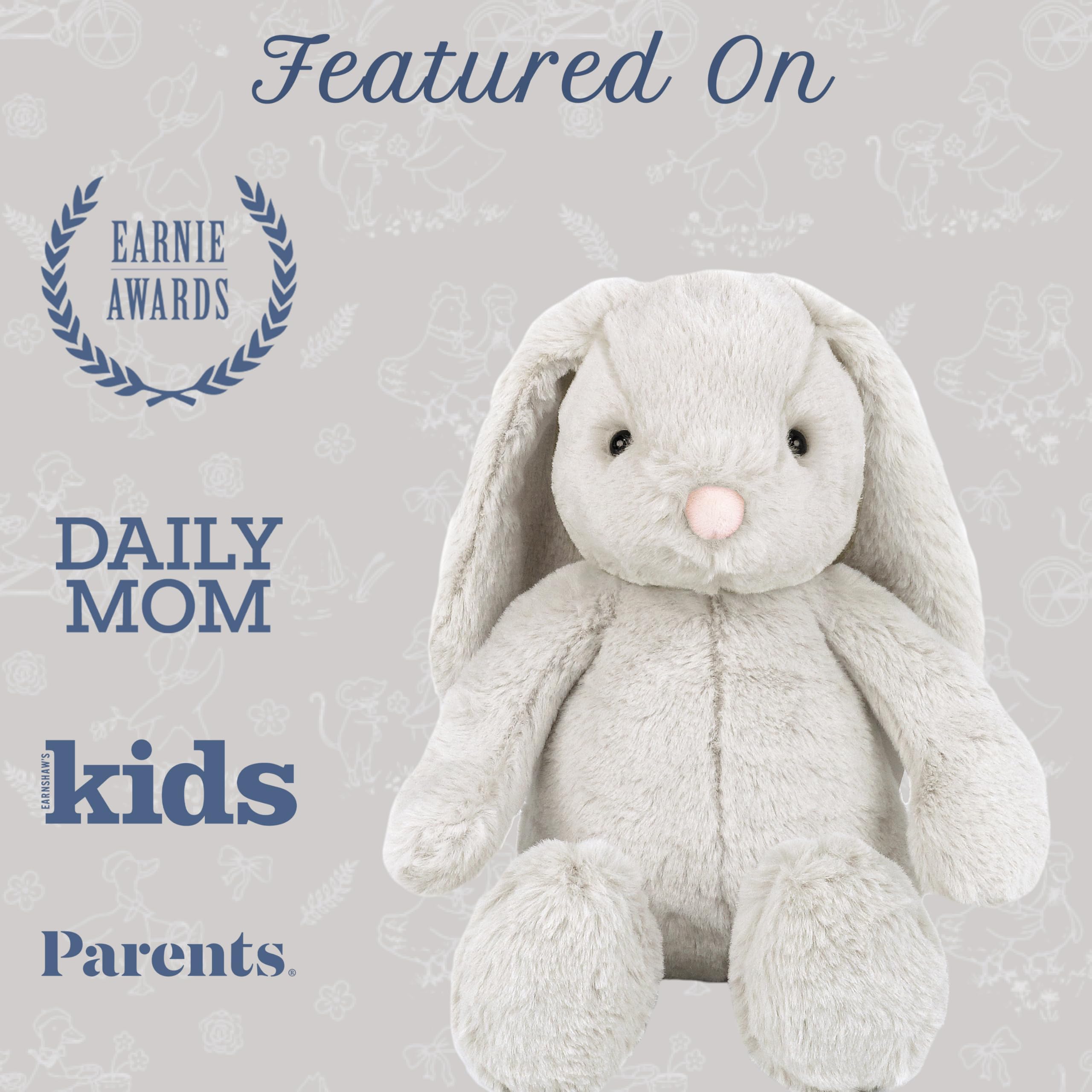 MON AMI Sterling Bunny durable stitching for years of cuddles.