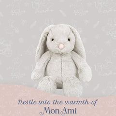 MON AMI Sterling Bunny enhances Easter decor with soft presence.