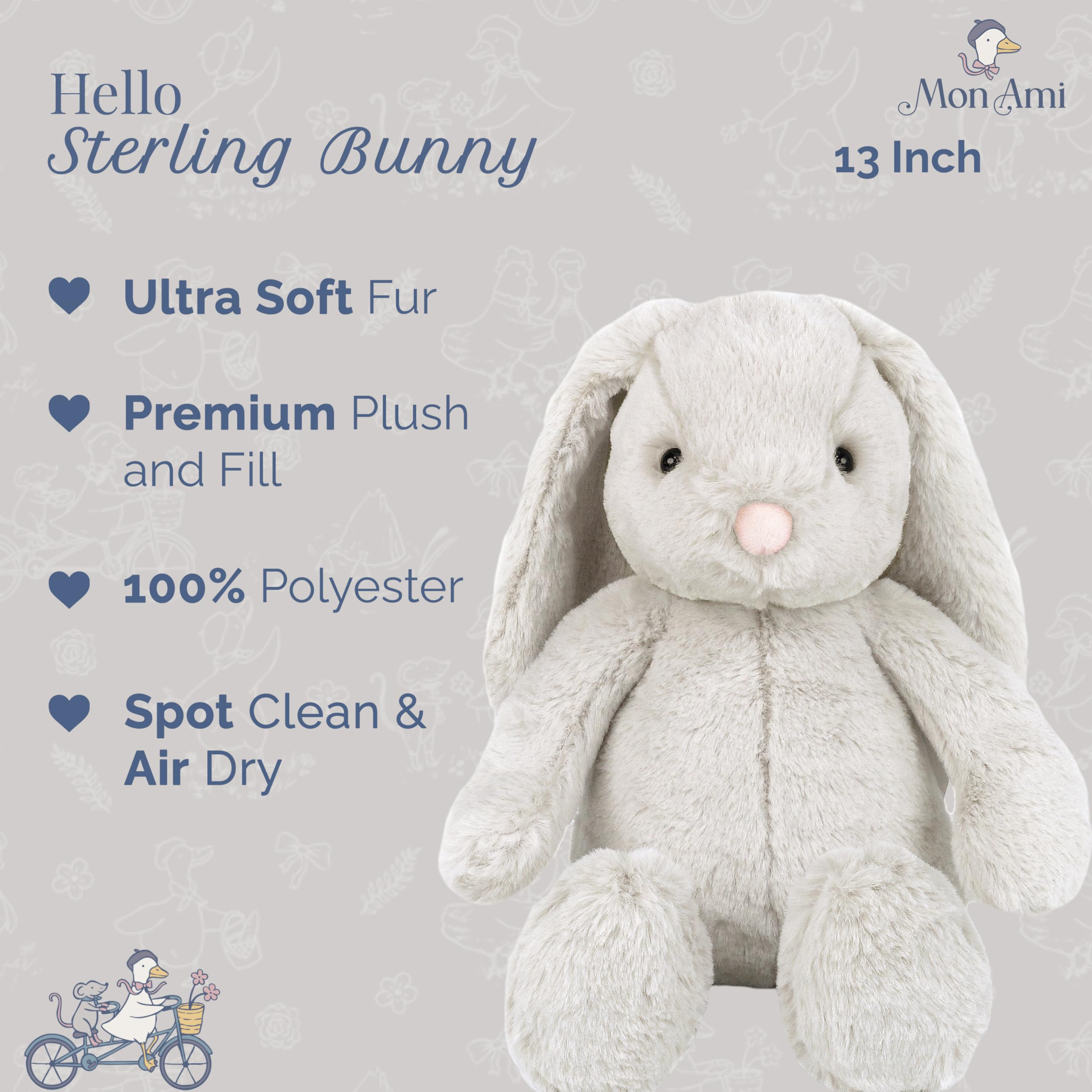 MON AMI Sterling Bunny soft body ready for hugs and quiet moments.