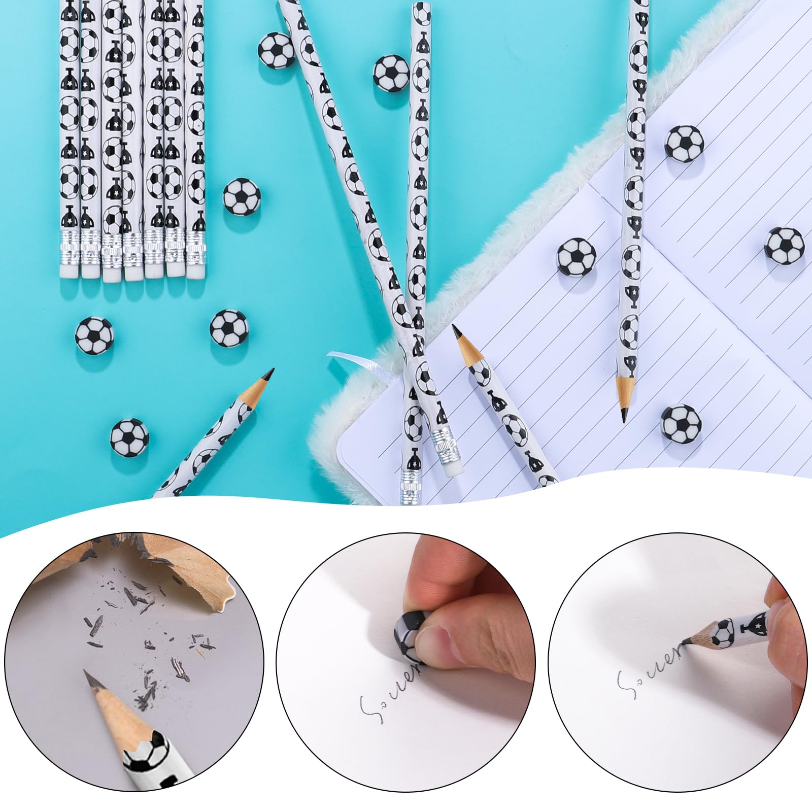 Moncinday soccer-themed party favors add fun to birthday celebrations.
