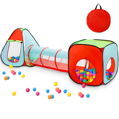 Moncoland 3pc kids play tent with ball pit for safe indoor play