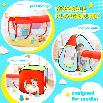 Moncoland ball pit tent with castle promoting imaginative play