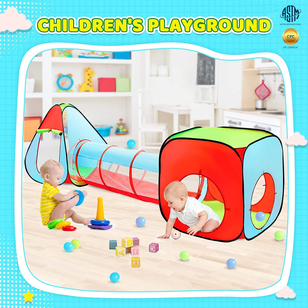 Moncoland 3pc play tent crawl tunnel for active toddlers