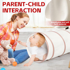 Moncoland kids tunnel soft twill material for durable play