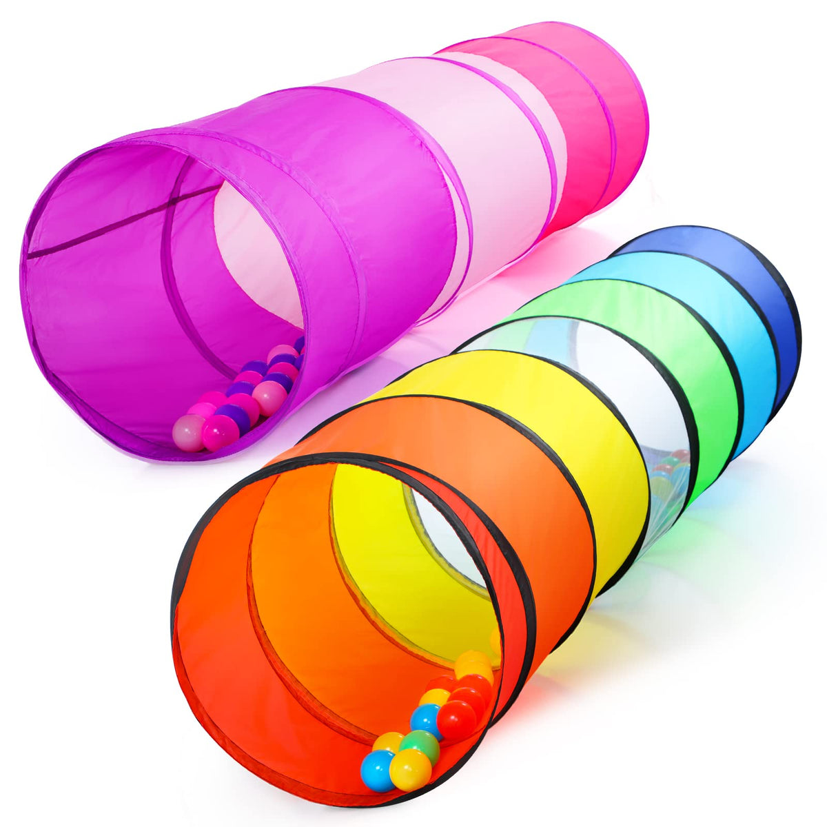 Moncoland rainbow tunnel full length encourages active play and exploration