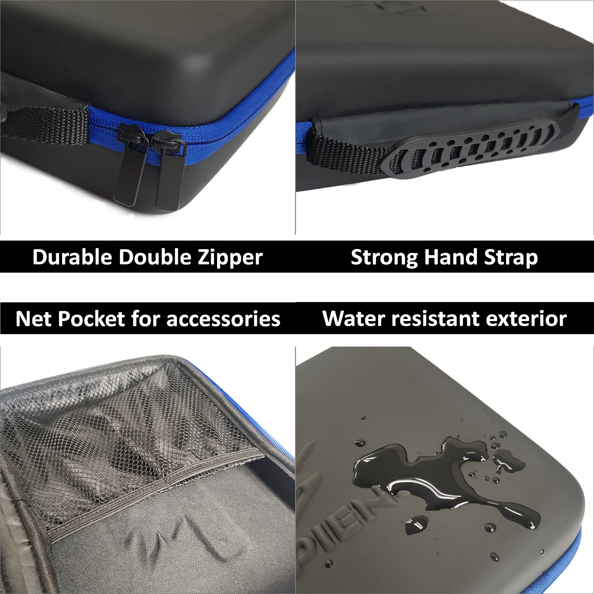 MONGPIENS Battling Tops Case interior demonstrates custom-cut foam slots for protection.