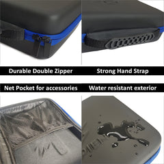 MONGPIENS Battling Tops Case interior demonstrates custom-cut foam slots for protection.