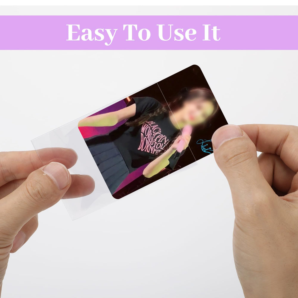 Monigte ultra-clear cover enhances card presentation without yellowing.