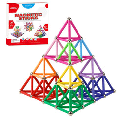 MONILON 160 Pcs magnet building sticks set for creative construction play.