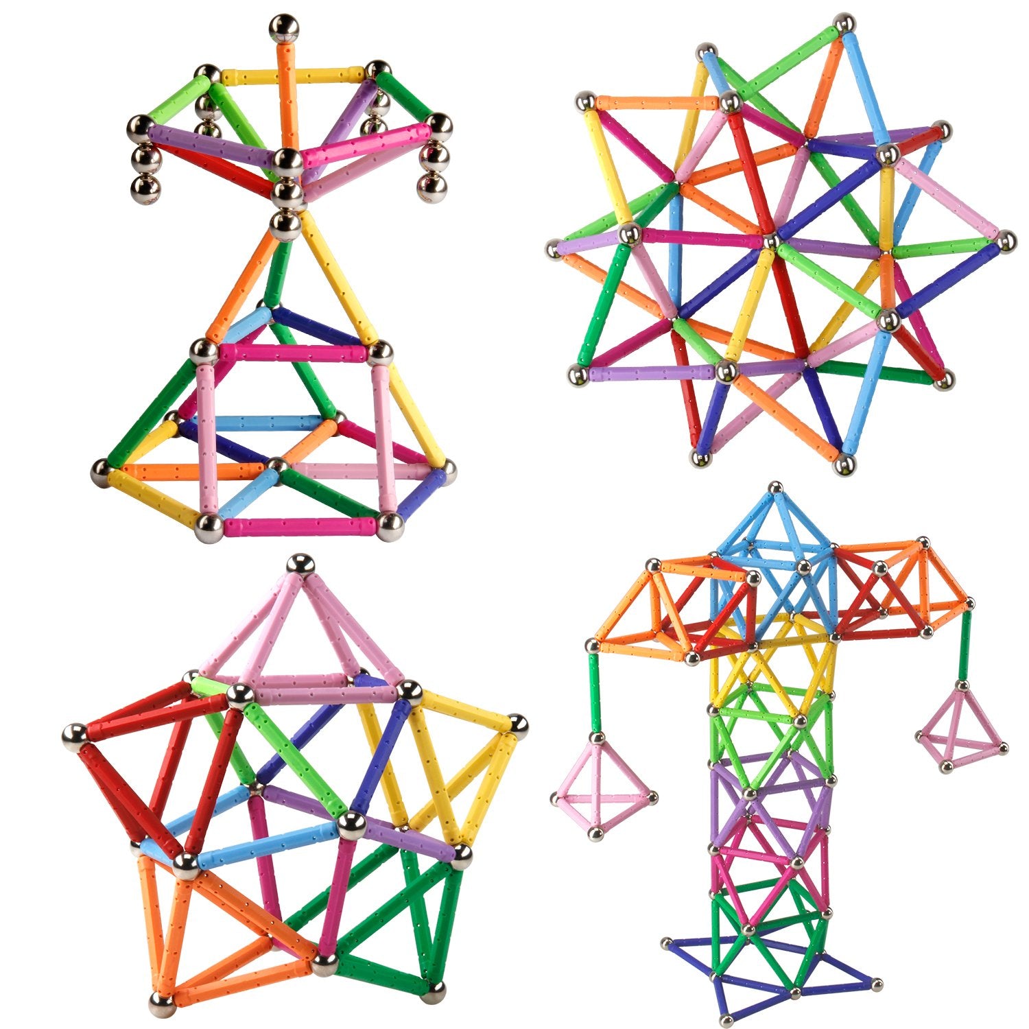 MONILON bright color pieces help kids learn colors while building.