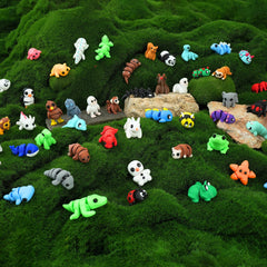 MONJITA mini animal figurines with detailed textures for premium display