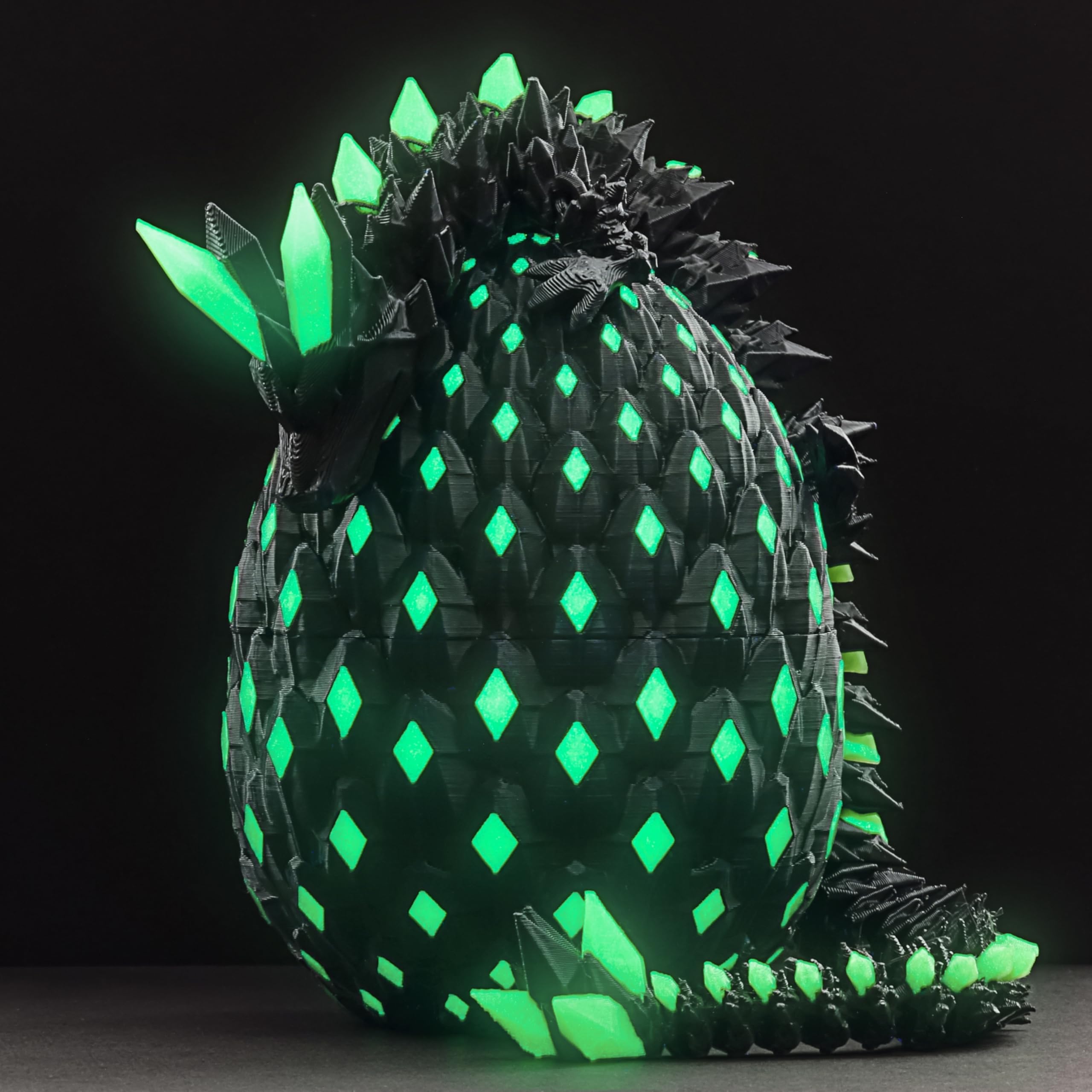 MONJITA UV-reactive dragon: glows vibrant under UV light or sun.