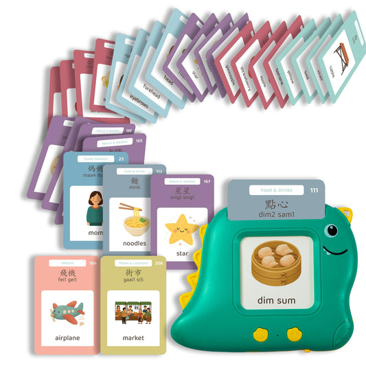 Monkey and Bananas flash cards cover for screen-free language play.