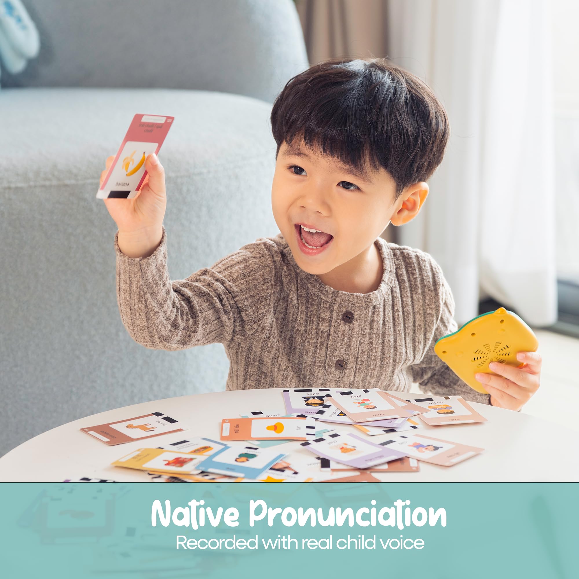 Monkey and Bananas durable, toddler-friendly cards with rounded corners