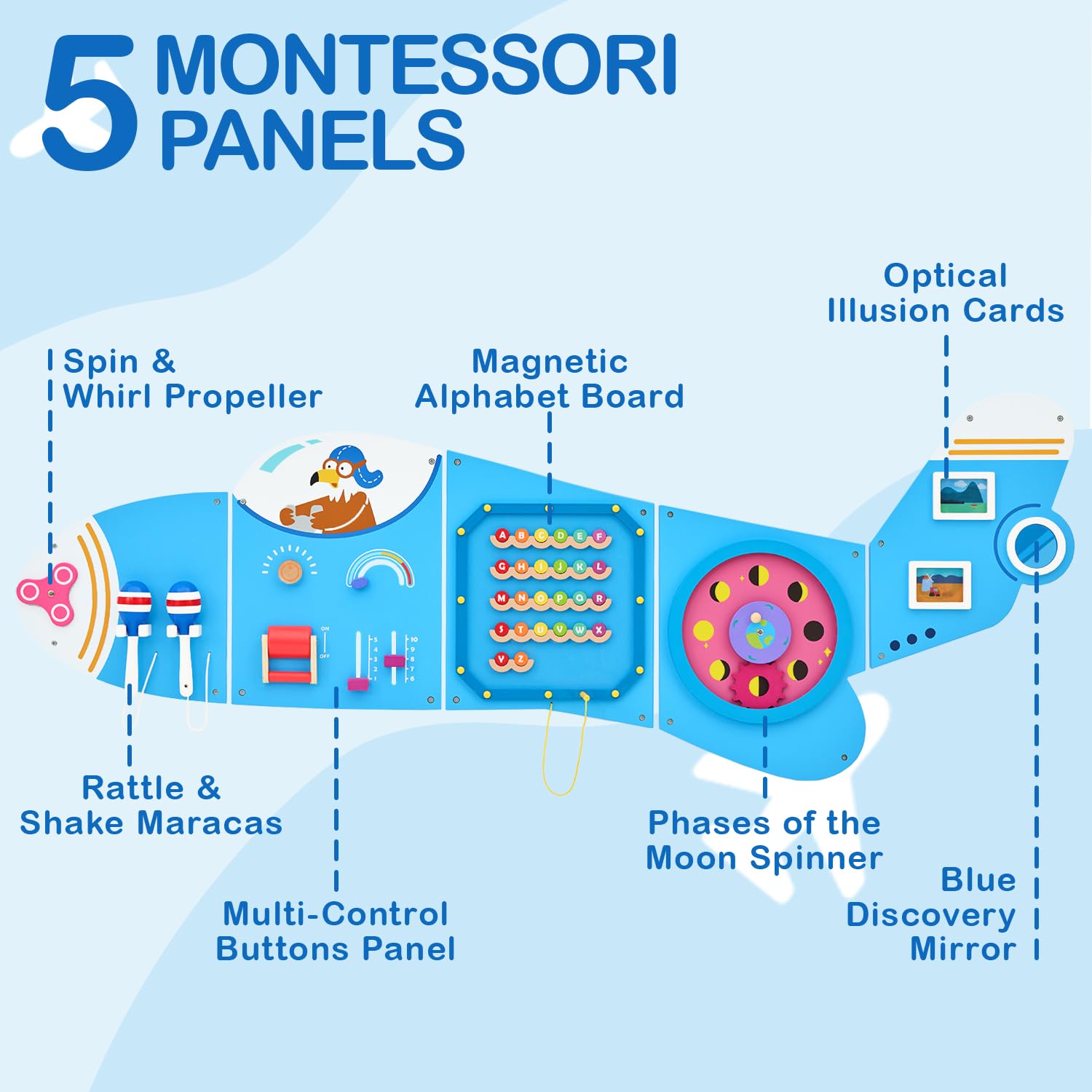 Monläurd airplane wall panel assembly hardware demonstrates quick, secure mounting.
