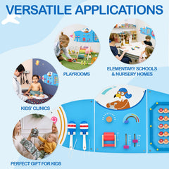 Monläurd classroom setting with wall panel integrated into daycare learning.