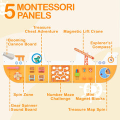 Monläurd Montessori Busy Board helping kids practice problem-solving