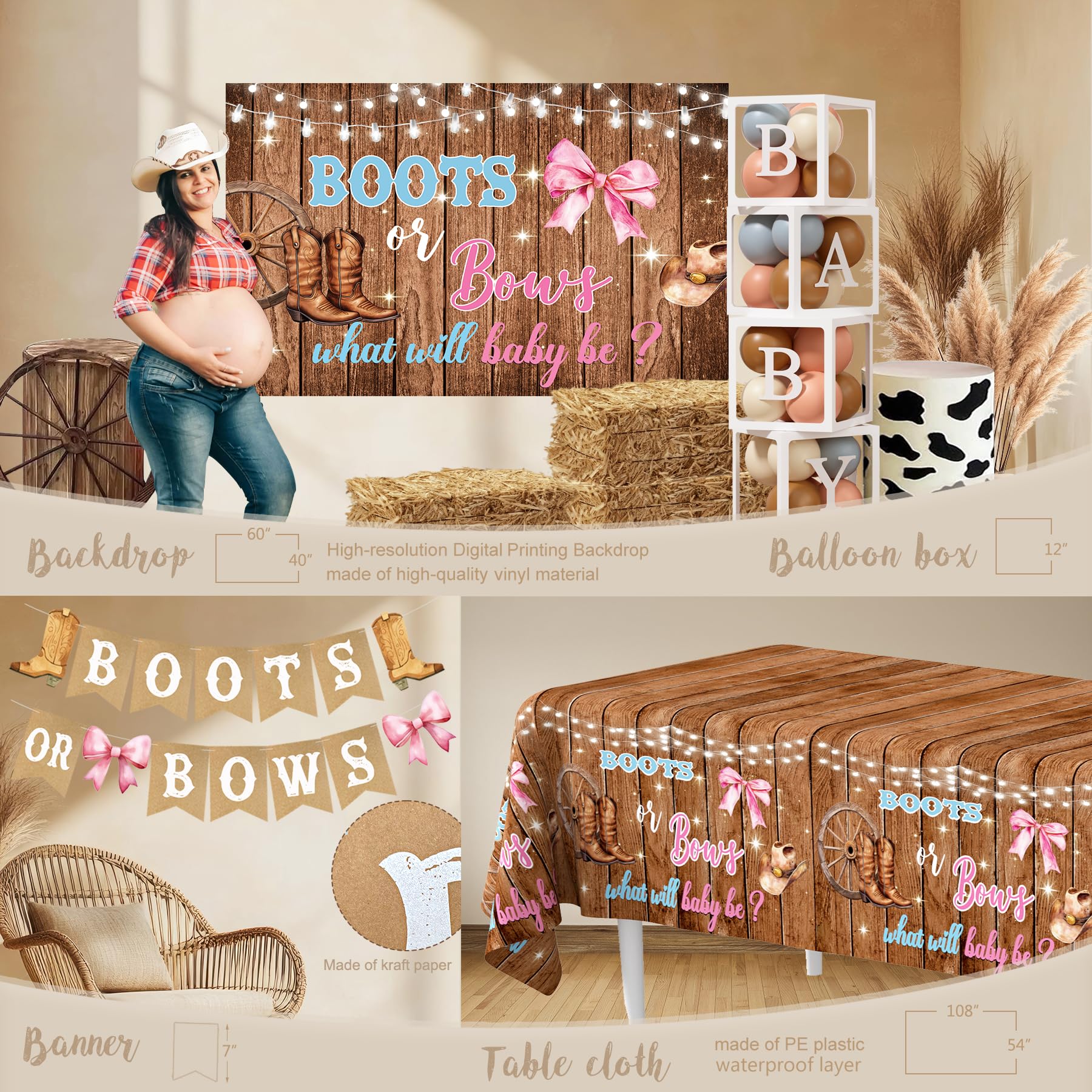 Monnberry 4pcs baby boxes brighten the display and serve as keepsake decor.