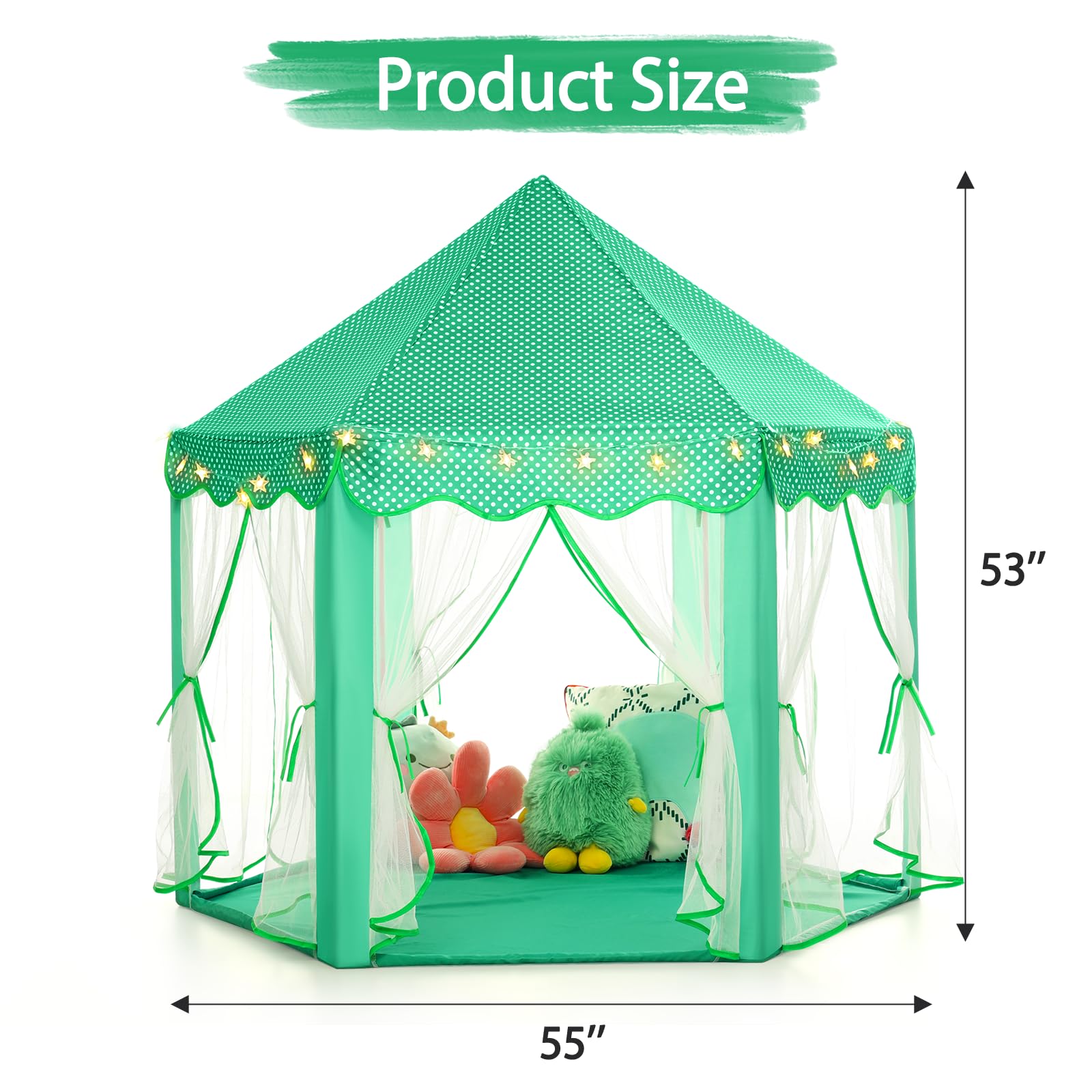 Monobeach Princess Tent as a gift for birthdays adds joyful playtime to any room.