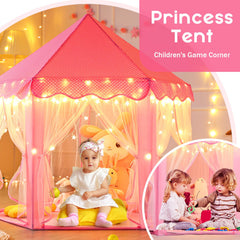 Monobeach Princess Tent packaging showing contents and star lights
