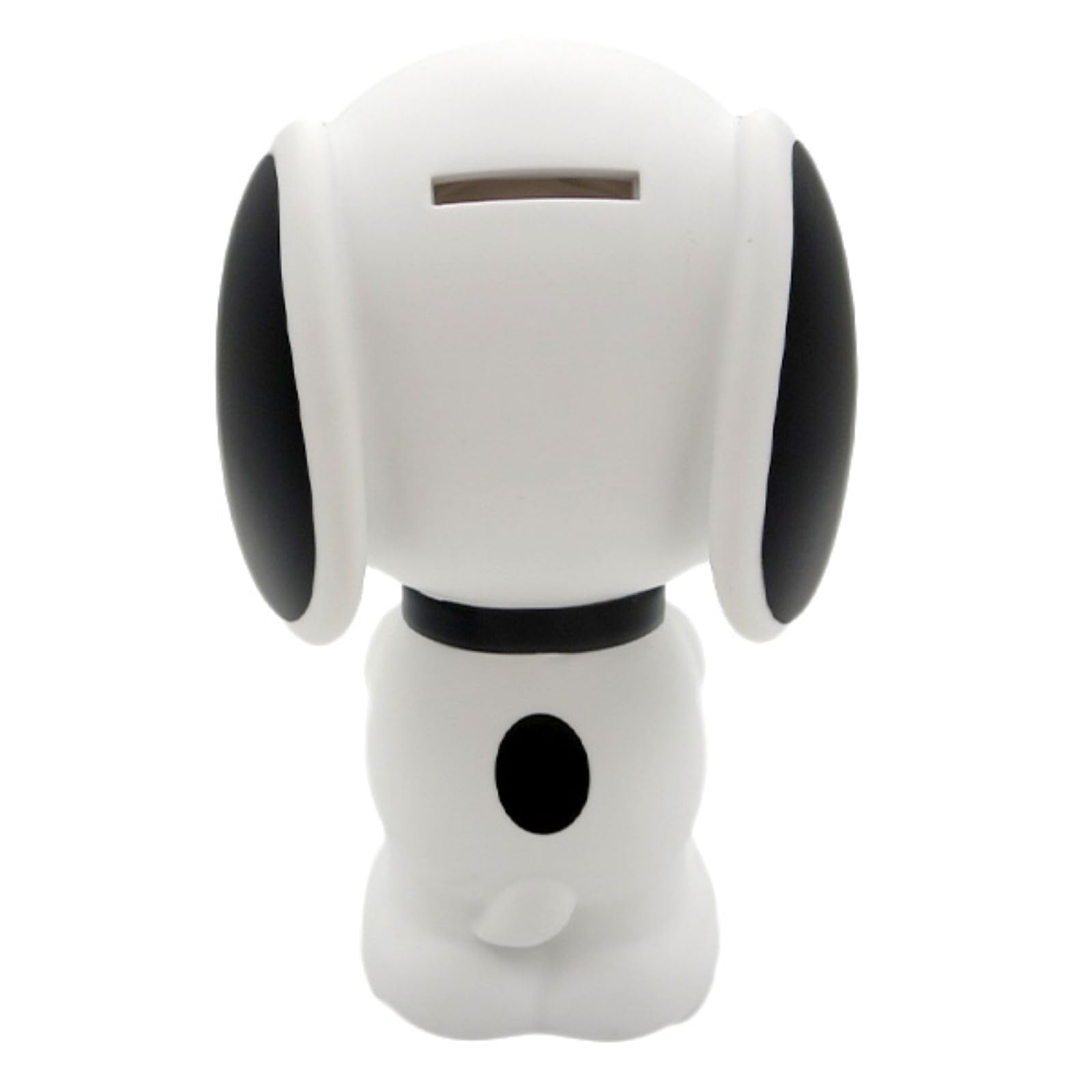 Monogram Snoopy figure bank lid-open detail reveals removable cap.
