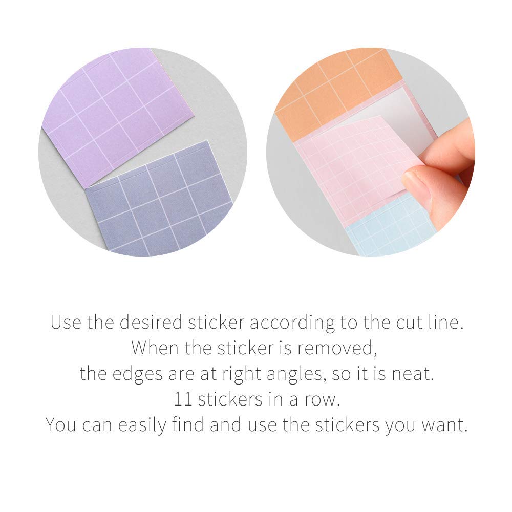 Monolike Wow Sticker mini square set box: portable storage keeps stickers tidy.