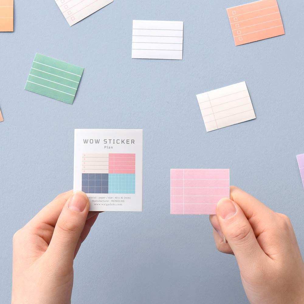 Monolike Wow Sticker Plan ver.2 cut line: easy to open only what you need.