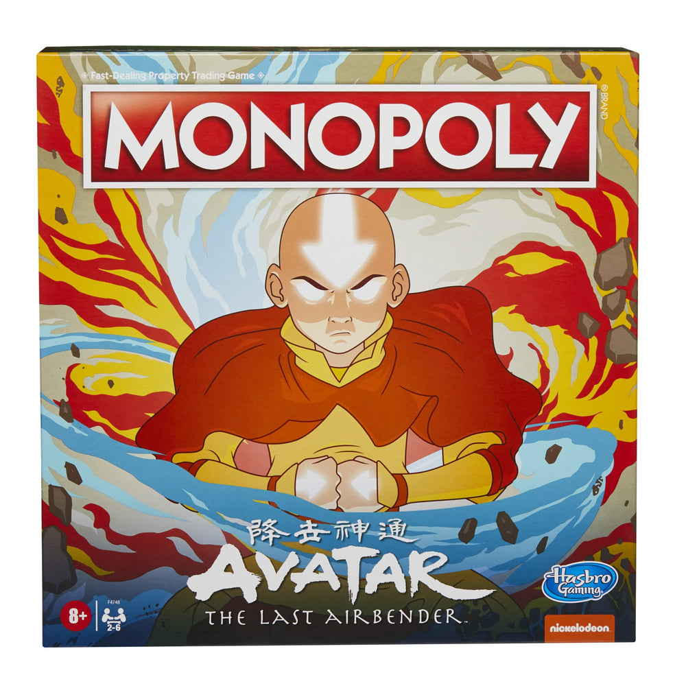 Monopoly Avatar Last Airbender edition cover image with Team Avatar branding for family play
