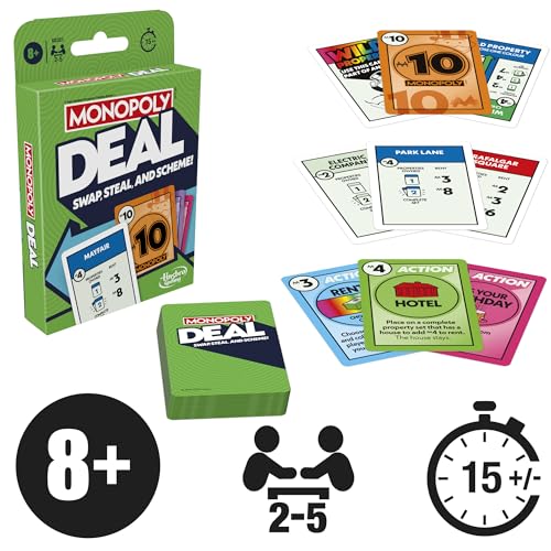 Monopoly Deal card game player hand ready for fast rounds and strategic trades.