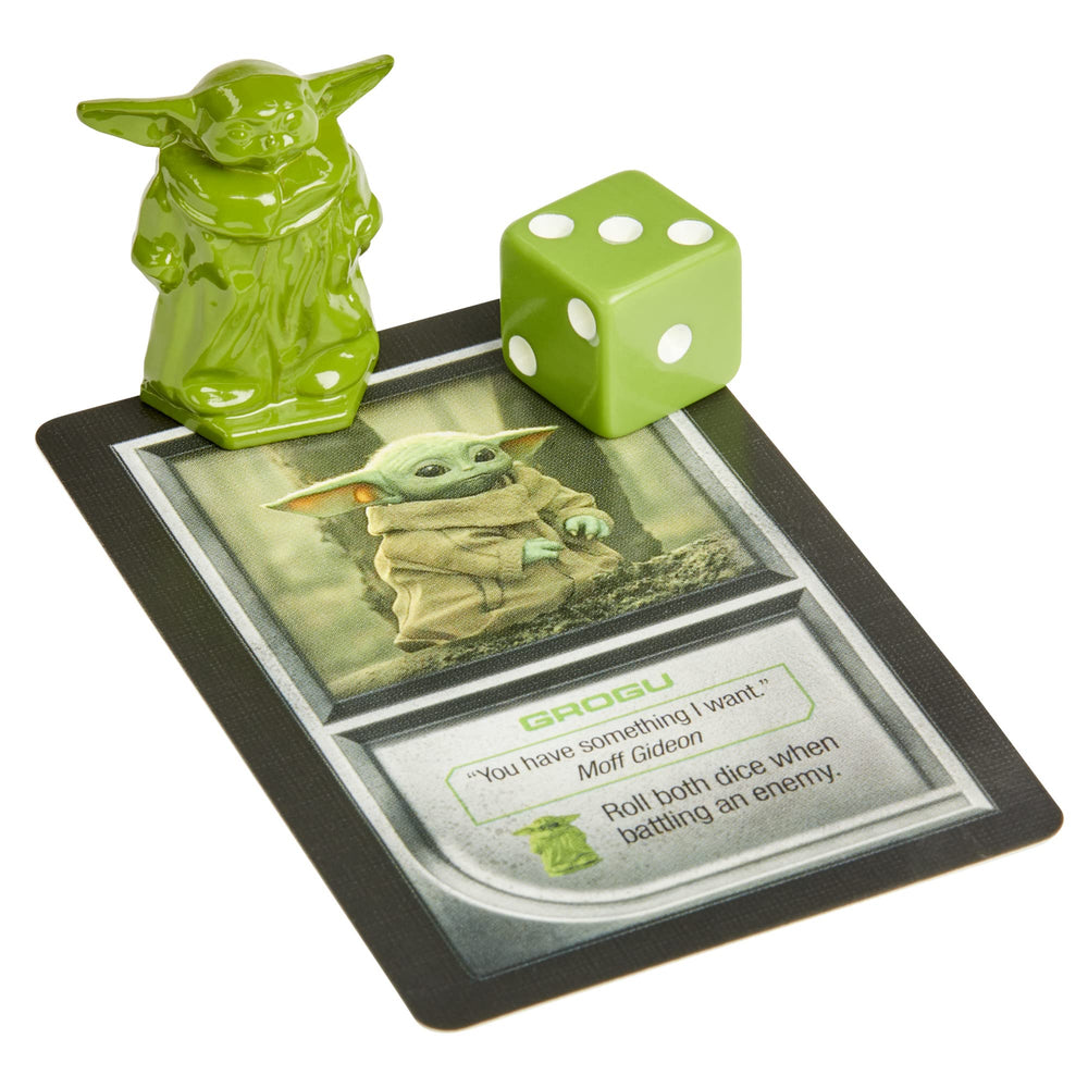 Game board artwork and pieces feature bold Star Wars visuals