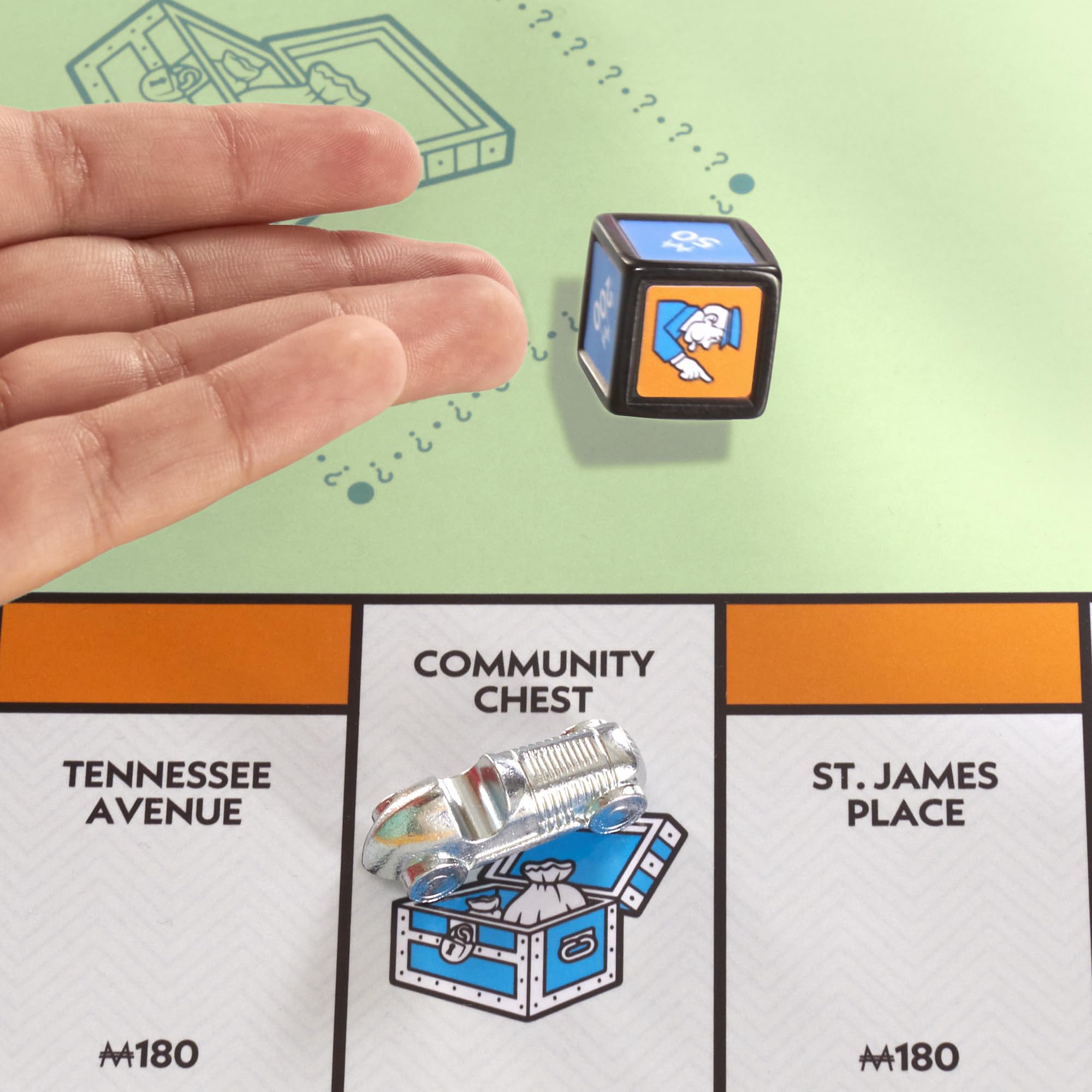 Monopoly Go to Jail community chest space with added twists