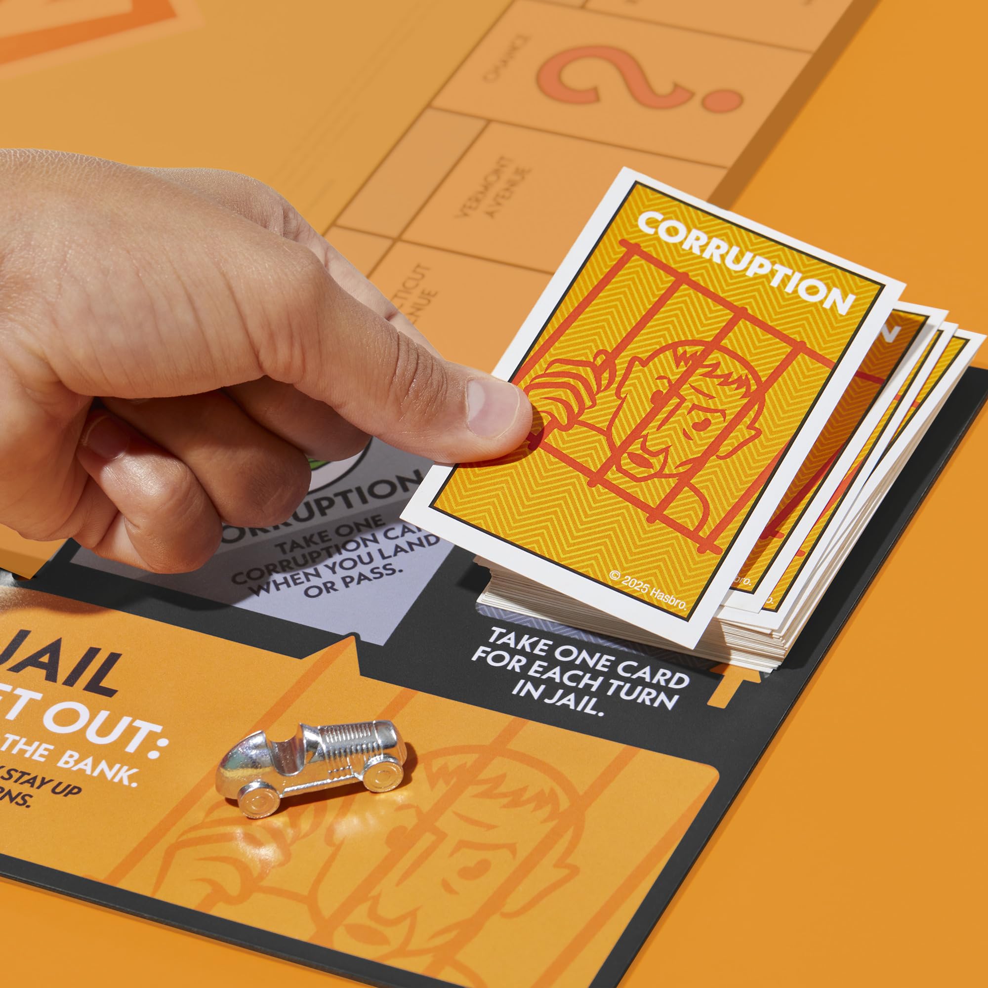 Monopoly Go to Jail escape die in action on the board