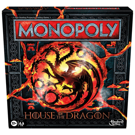 Monopoly House of the Dragon edition front cover, ideal for display and quick game night setup.