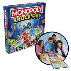 Monopoly Knockout supports 2 to 8 players for inclusive family games