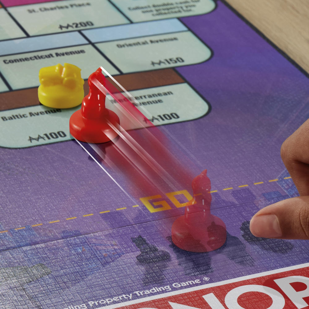 Monopoly Knockout fits on tables for quick setup and play