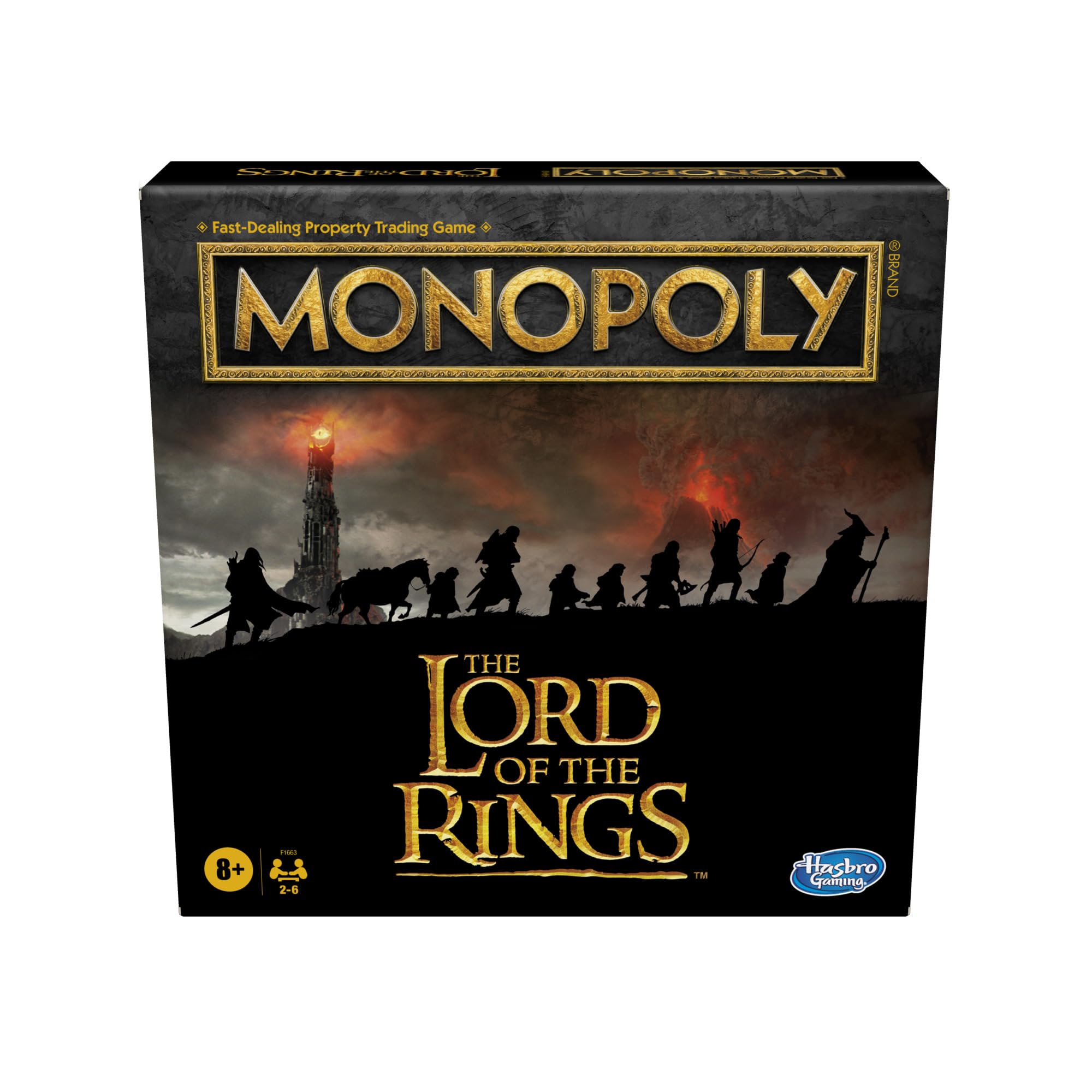 Monopoly Lord of the Rings edition gameboard showing Middle-earth layout for strategy play
