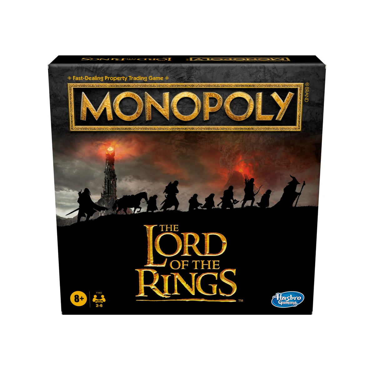 Monopoly Lord of the Rings edition gameboard showing Middle-earth layout for strategy play