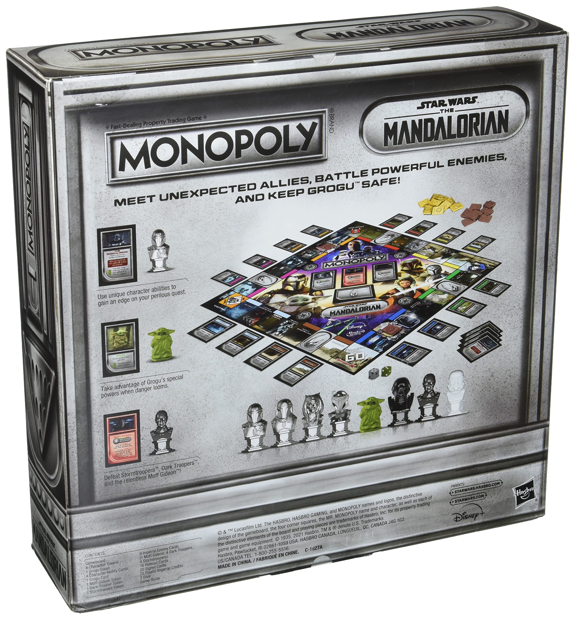 The Mandalorian character tokens ready for action during gameplay